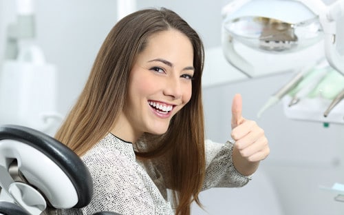 Woman at Dentist Office